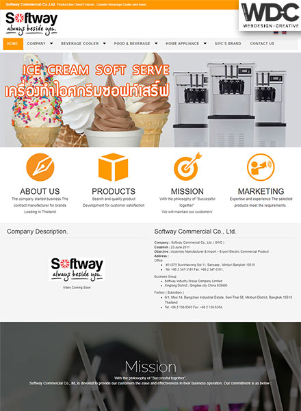 รับทำเว็บไซต์บริษัท Softway 