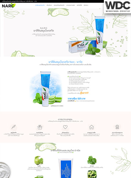 รับทำเว็บไซต์ยาสีฟันสมุนไพร NATC