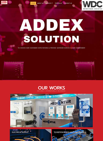 ผลงานรับทำเว็บไซต์บริษัท Addex